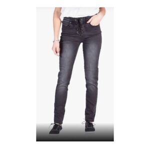 NWT Laulia size 4 lace front lace sides of legs black denim